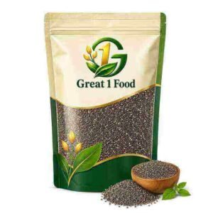 Natural Chia Seeds প্রাকৃতিক ও পুষ্টিকর ন্যাচারাল চিয়া সিডের প্যাকেট, স্বাস্থ্যকর খাদ্য ও সুপারফুড।